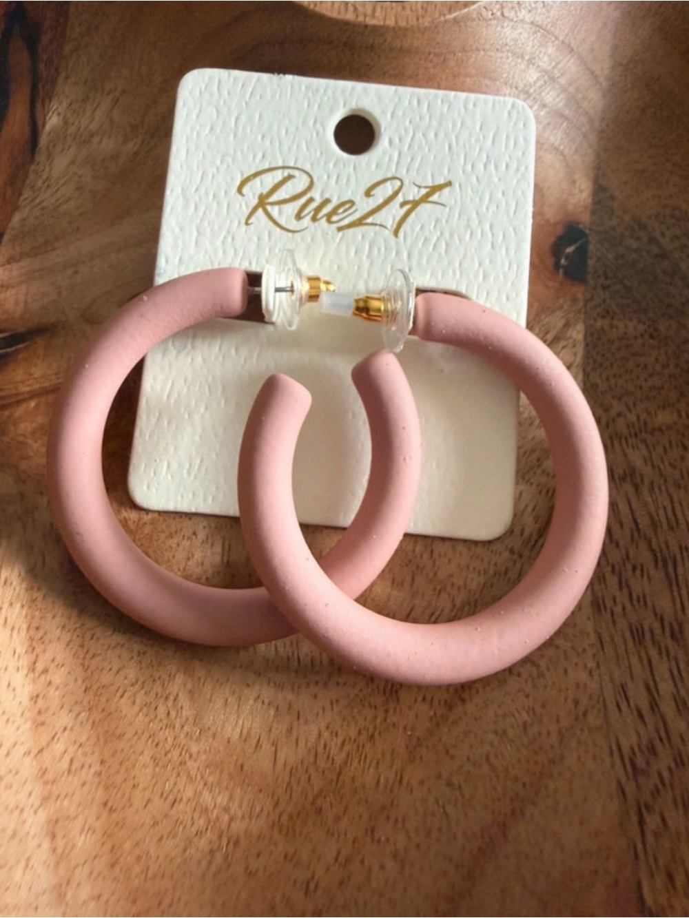 Rue21 Blush Pink Matte Hoop Earrings